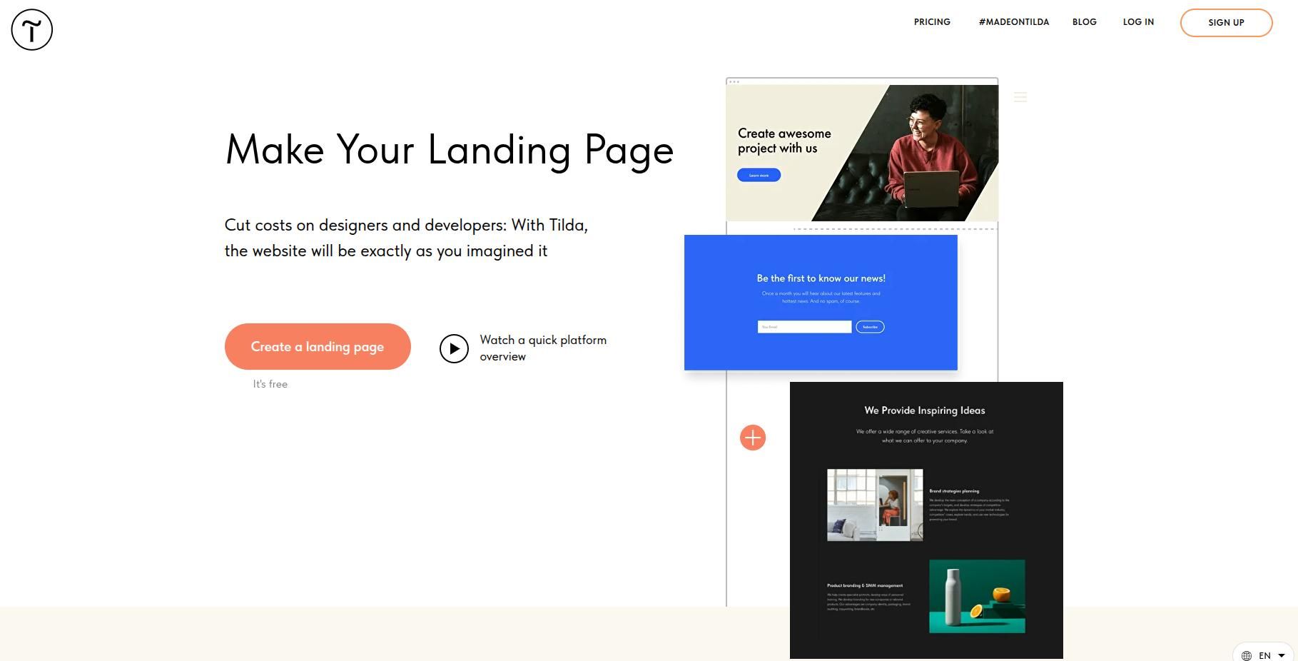 Tilda landing page builder