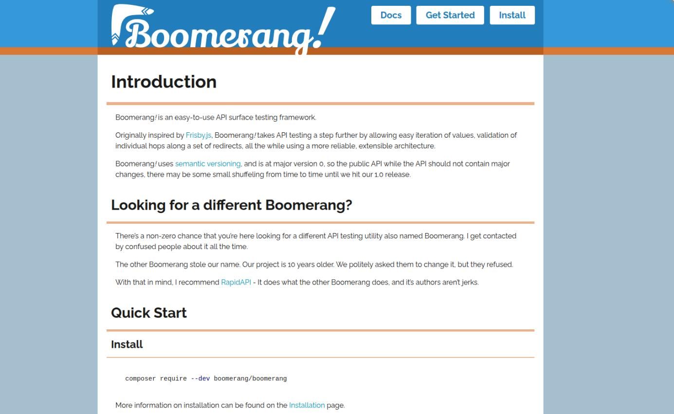 boomerang load testing tool