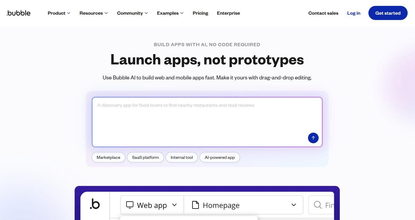 bubble low-coding-platform