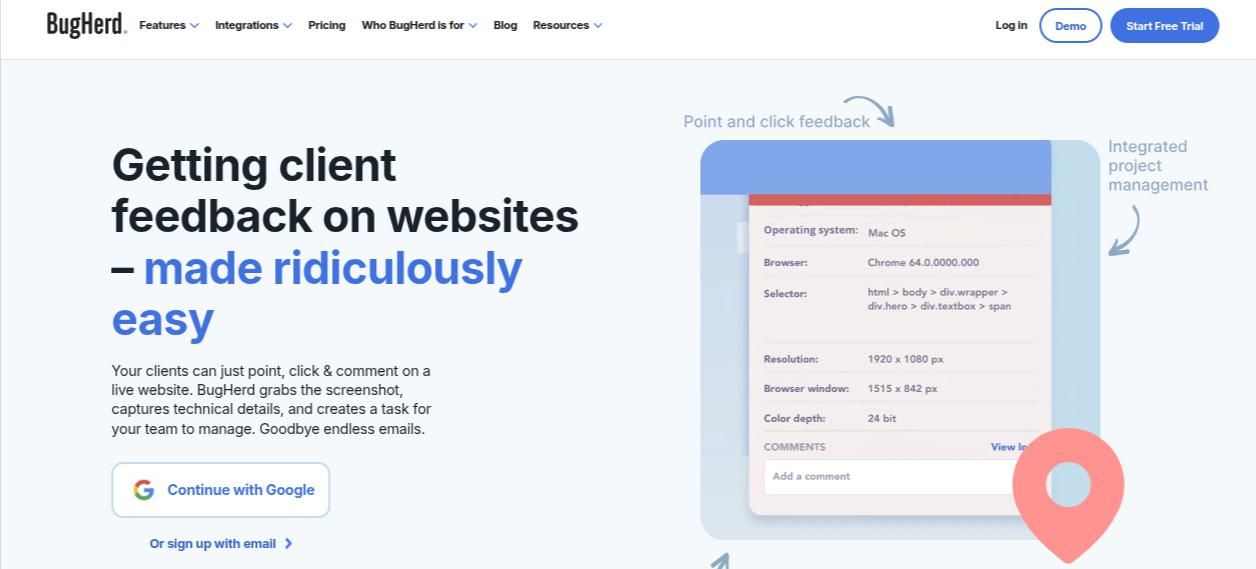 bugherd feedback tool