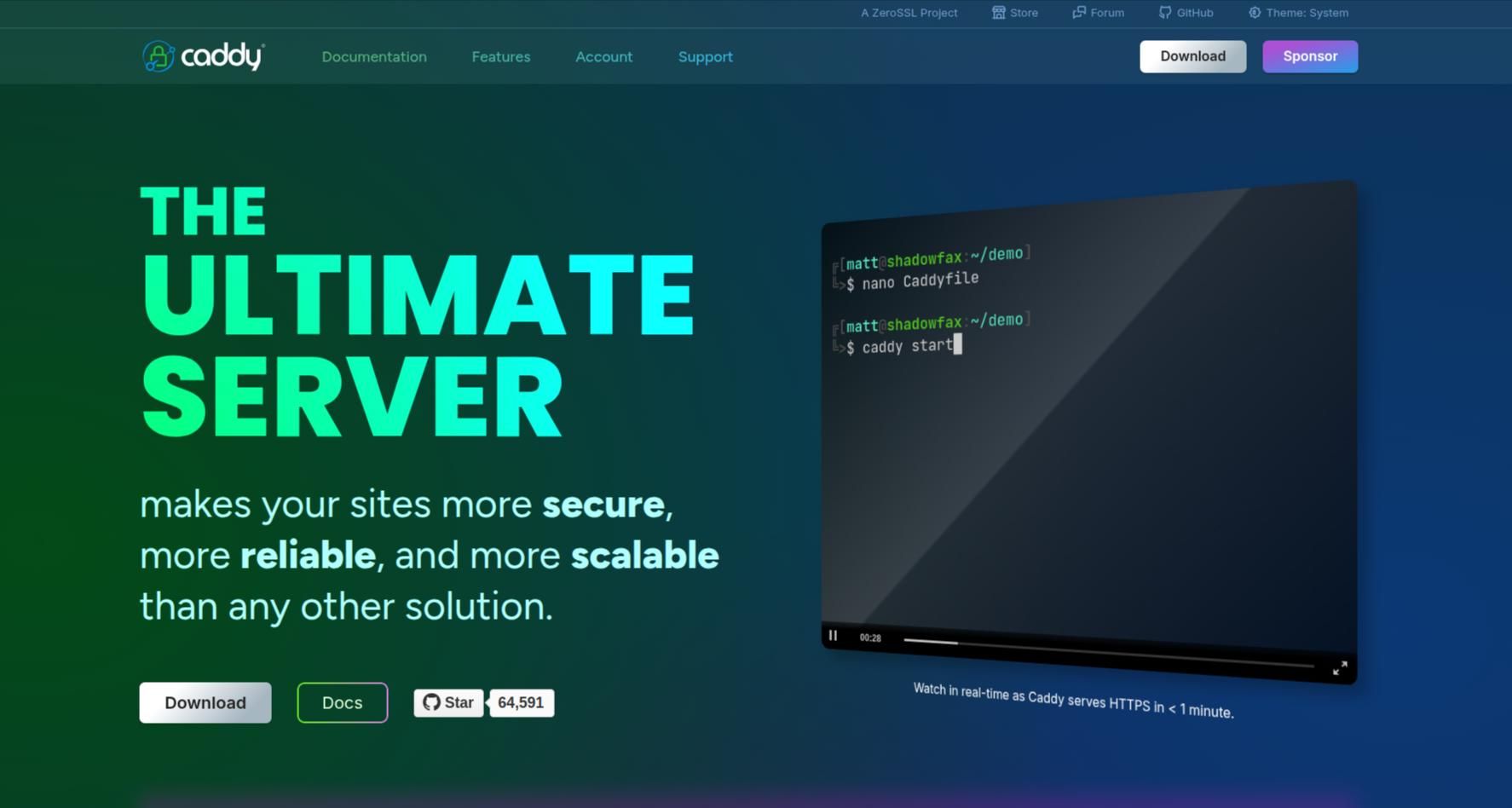 caddy server reverse proxy