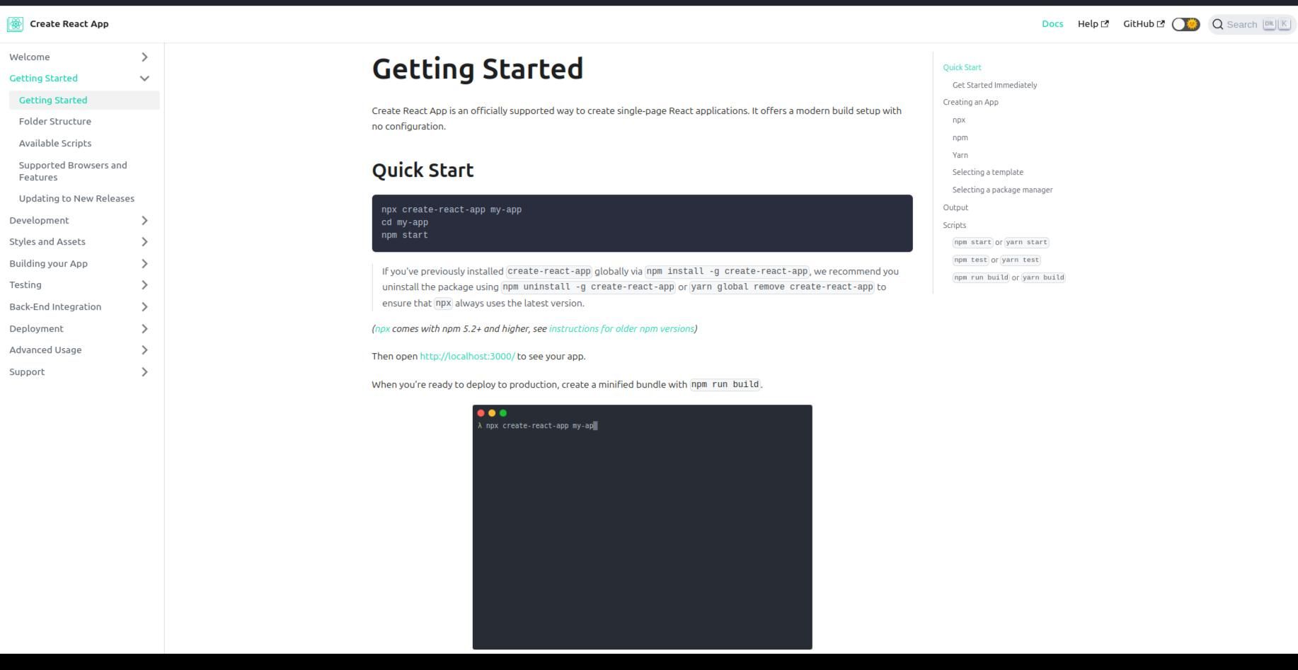 create react app 