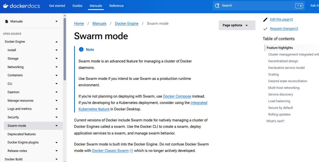 docker swarm container tool