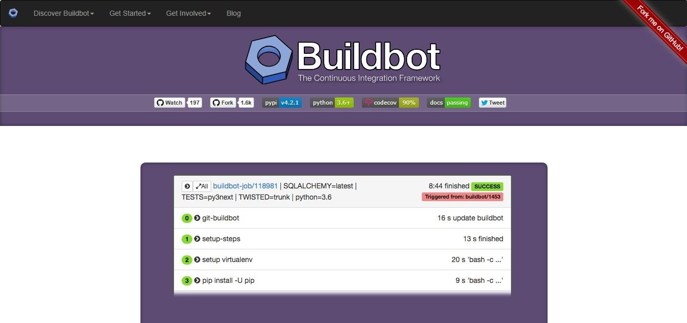buildbot ci/cd tool