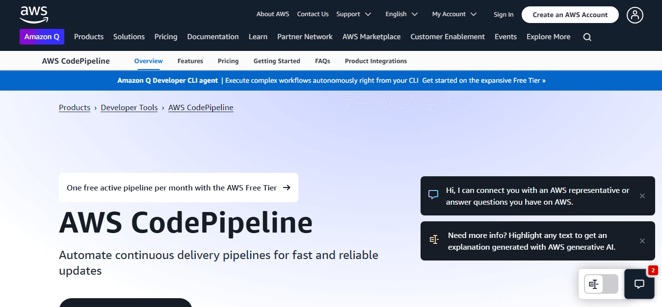 aws codepipeline ci/cd tool