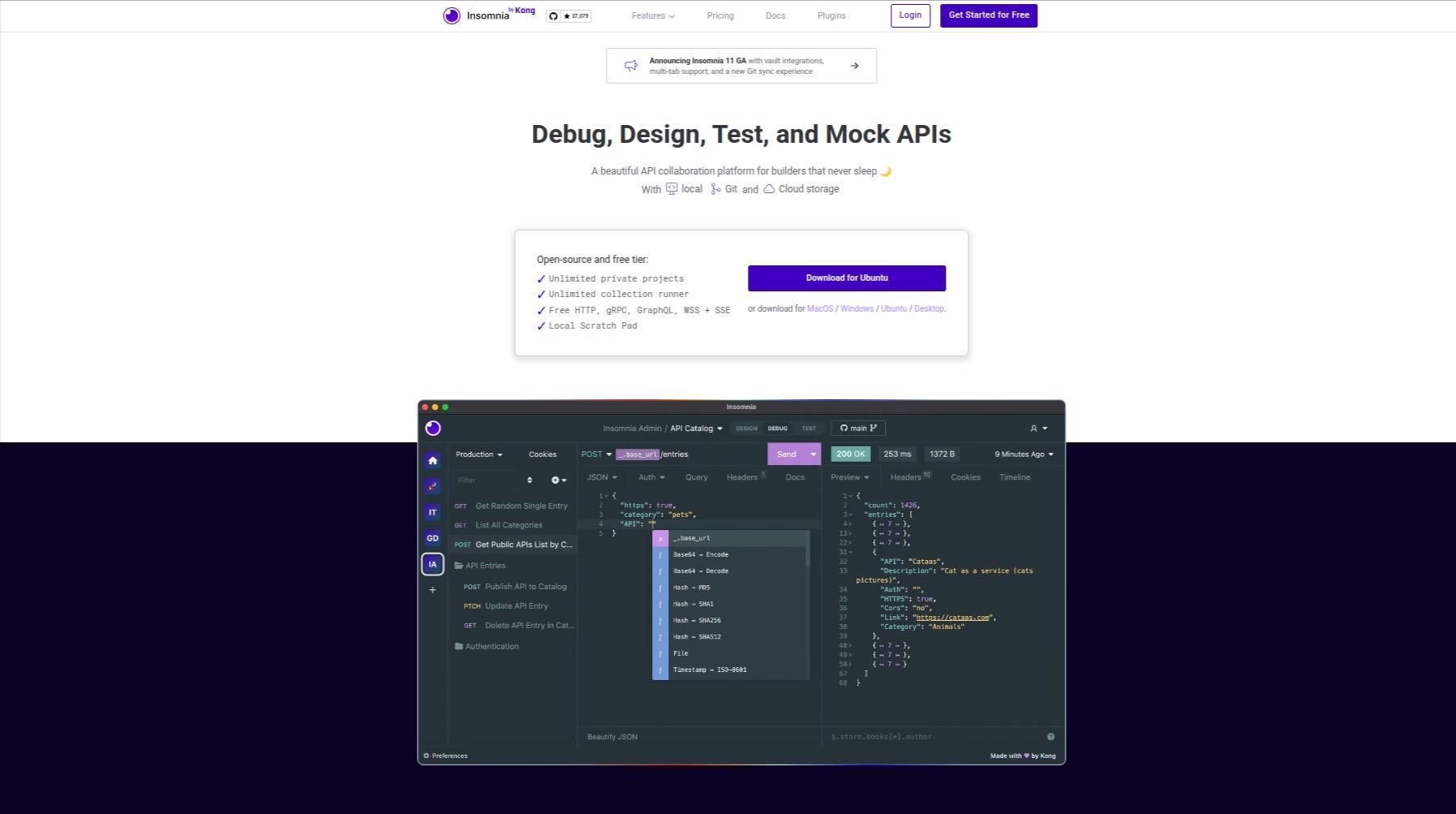 insomnia api-testing-platform