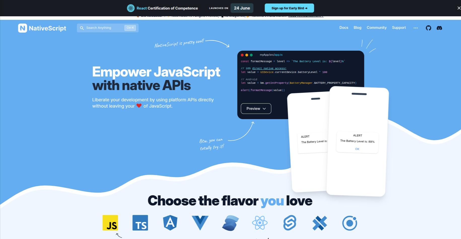 nativescript