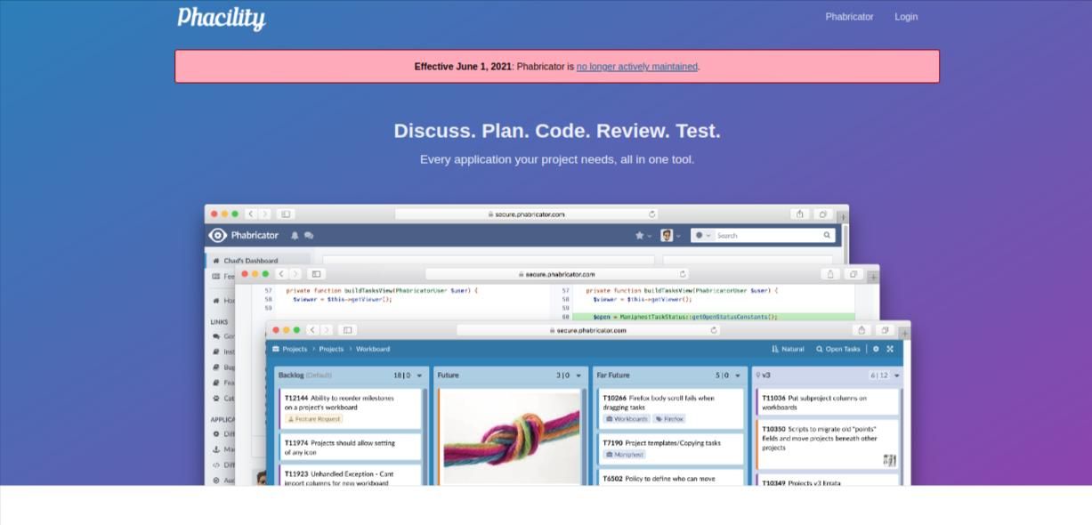 phabricator github's alternative