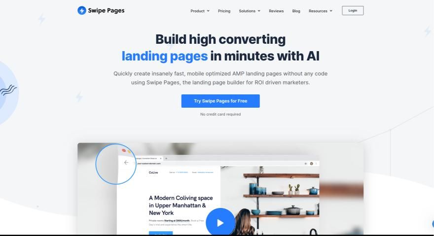 swipe pages